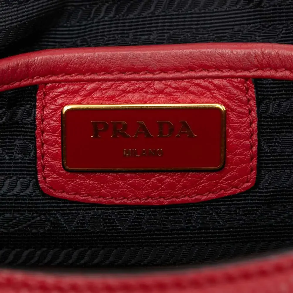 Prada Flap Messenger Bag Vitello Phenix #245986P91B - Picture 5 of 8